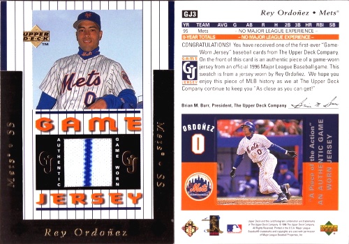 1997 Upper Deck Game Jersey Rey Ordoñez