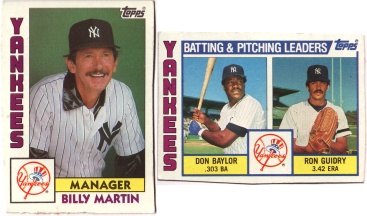 Hand-Cut 1984 Topps Cards